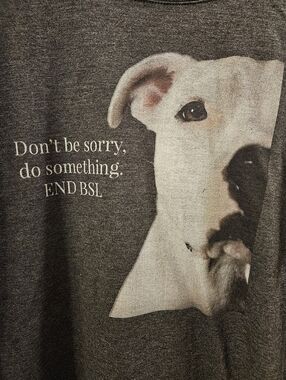 Bella Canvas Dark Gray Dog Advocacy T-Shirt with White Dog Graphic
